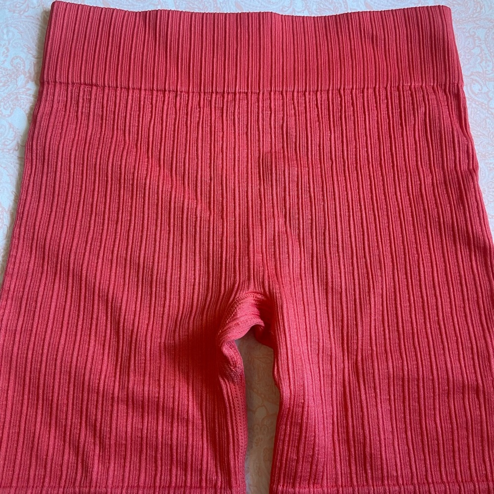 Girl ribbed biker shorts